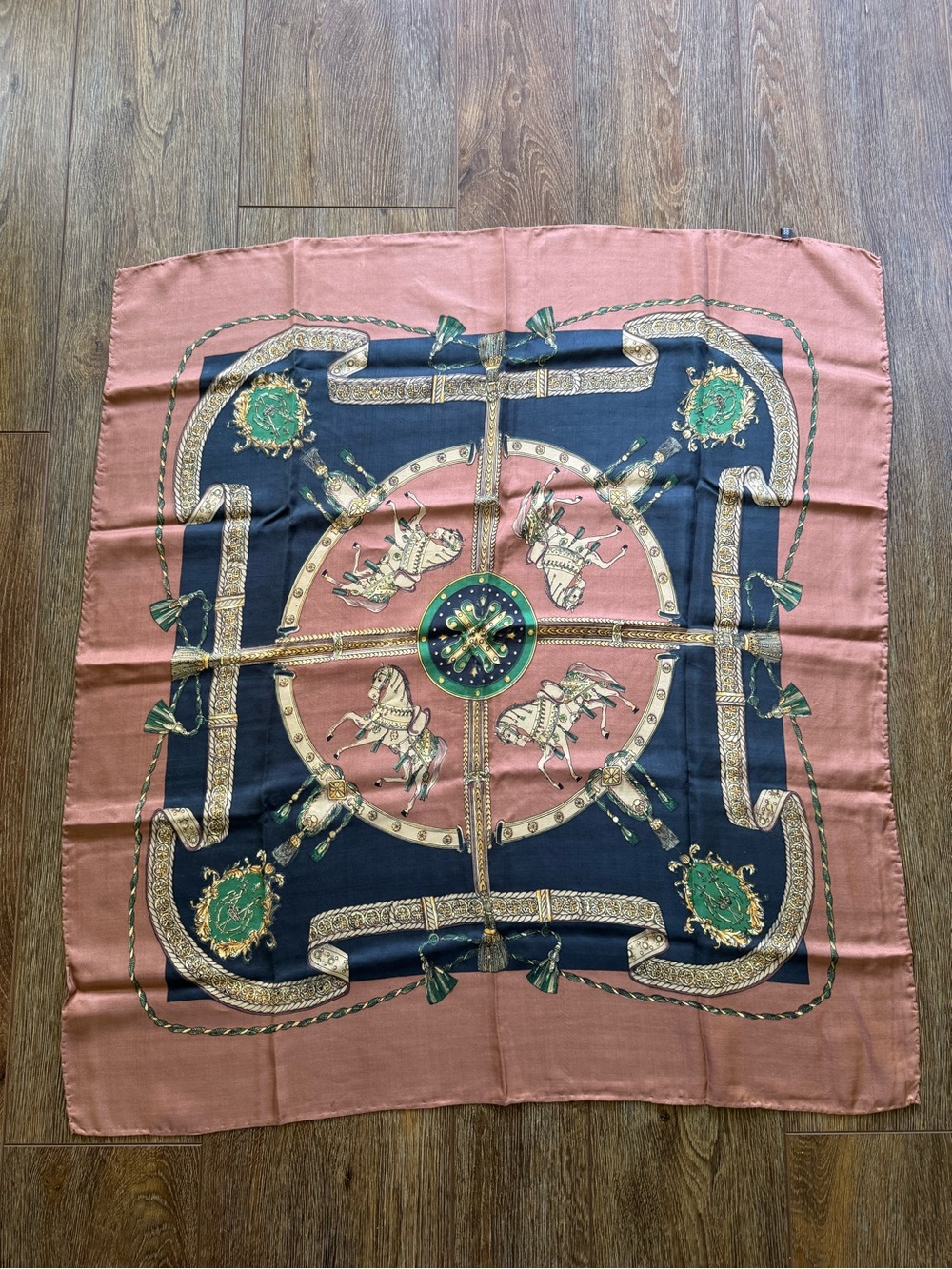 Vintage Valerie Steven’s Equestrian Silk Scarf - Picture 2 of 8